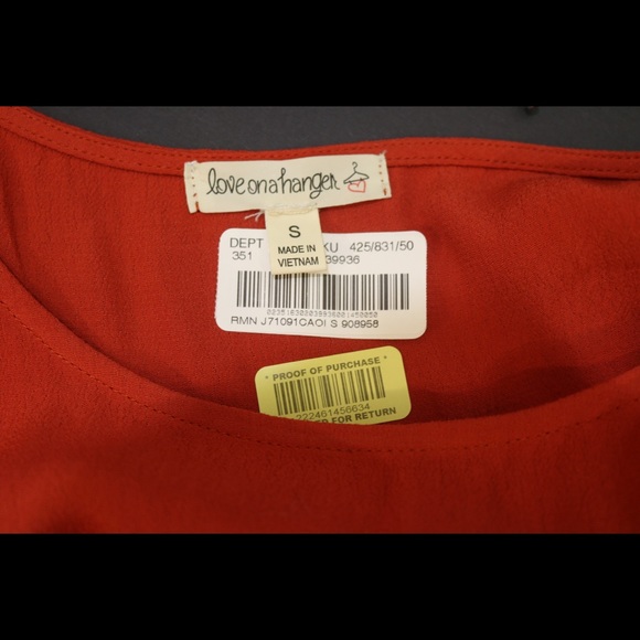 New with tags front tie cropped red top - Picture 7 of 7